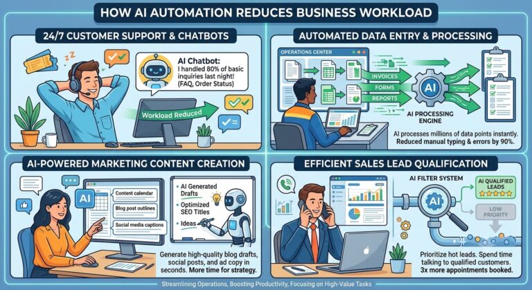 How AI Automation Reduces Business Workload